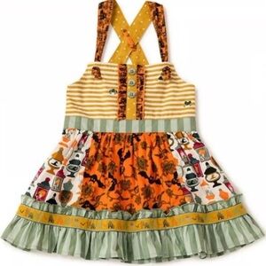 Matilda Jane Halloween Spooky Dress Apron 6 8 Yellow